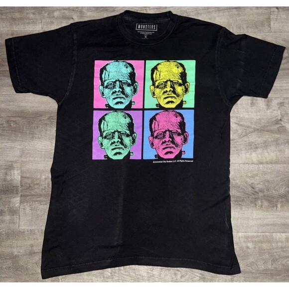 Universal Studios City MONSTERS Frankenstein T-Shirt Pop Art Tee Size M - Picture 1 of 4